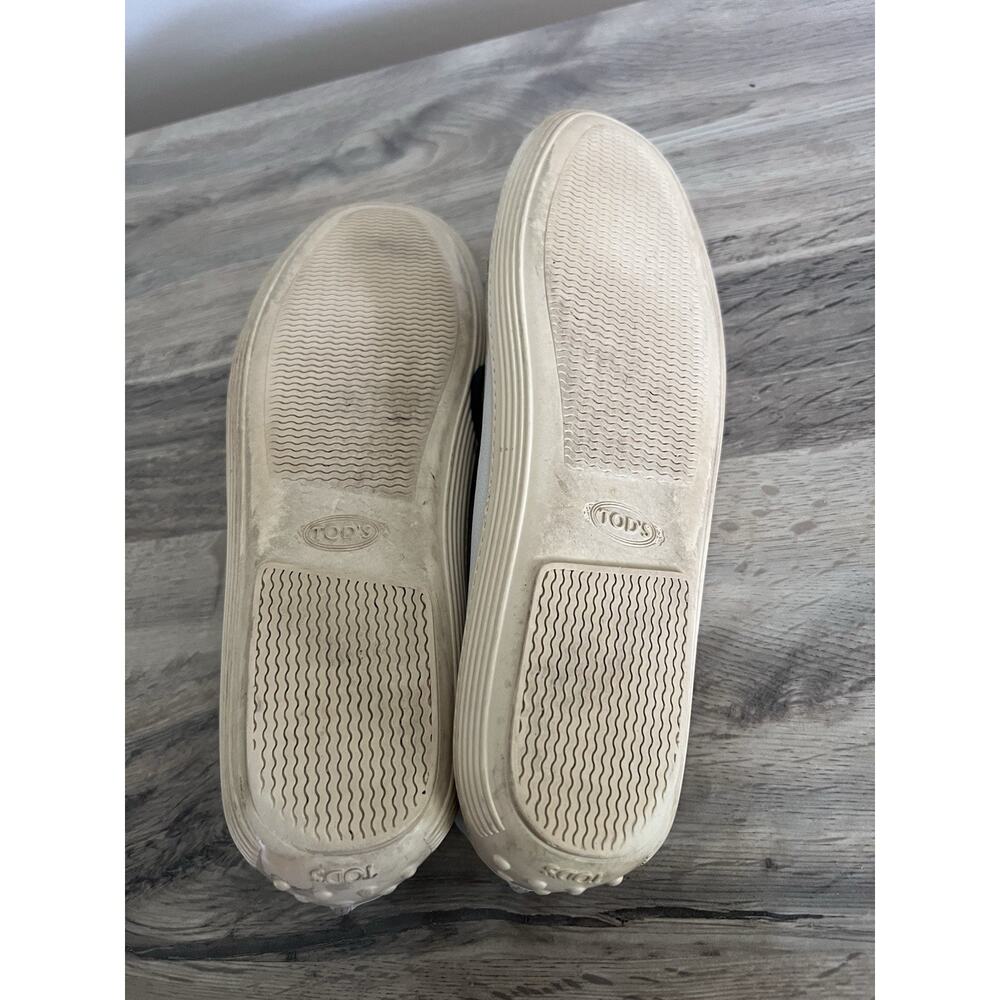 Tod’s ivory Leather loafers women Boat Shoe Flats Size 40 - Picture 10 of 11